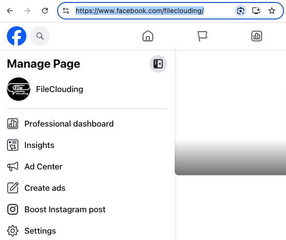 Facebook page link